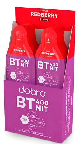 BT 400 NITRATO GEL DOBRO - REDBERRY COM CAFEINA 10x30g