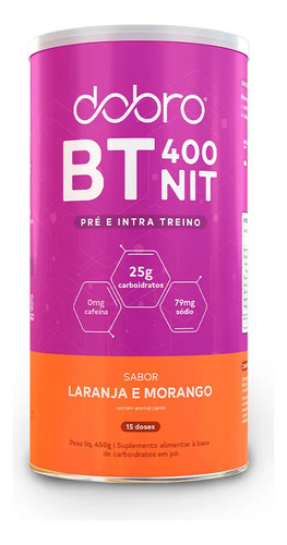 BT NITRATO DOBRO - SABOR LARANJA E MORANGO 450G
