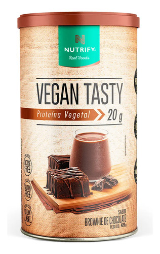 NUTRIFY VEGAN TASTY - BROWNIE DE CHOCOLATE - 420G