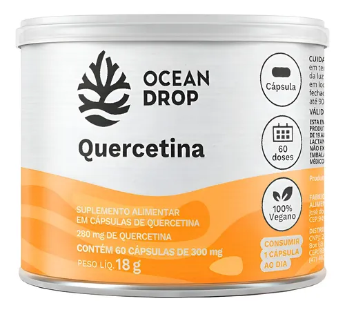 QUERCETINA OCEAN DROP - FLAVONOIDE ANTIOXIDANTE NATURAL - 60 CAPS