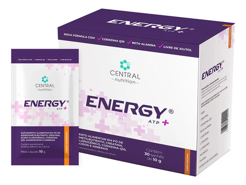 ENERGY ATP + SEM XILITOL - 10G TANGERINA 30 SACHES - CENTRAL NUTRITION