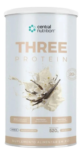 THREE PROTEIN BAUNILHA CREAM LATA 520 G - CENTRAL NUTRITION