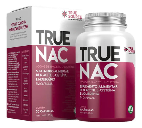 NAC N-ACETILCISTEINA  600MG TURE SOURCE -  30 CAPS
