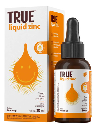 LIQUID ZINC FOR KIDS - TRUE SOURCE - MORANGO 30ML