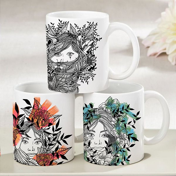 Kit de Canecas série "Matriarcas"