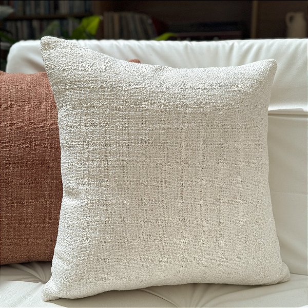 Almofada em Linho Liso Mesclado Cru 52x52 – Alba