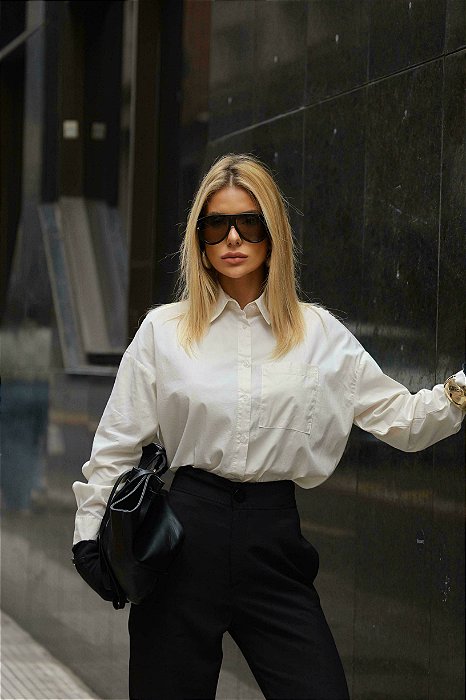 Camisa Tricoline Oversized