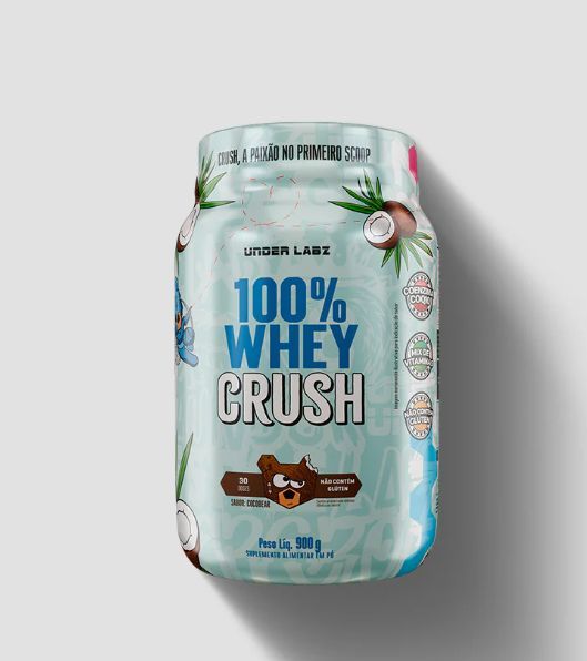 100% WHEY CRUSH COCO 900G CONCENTRADA