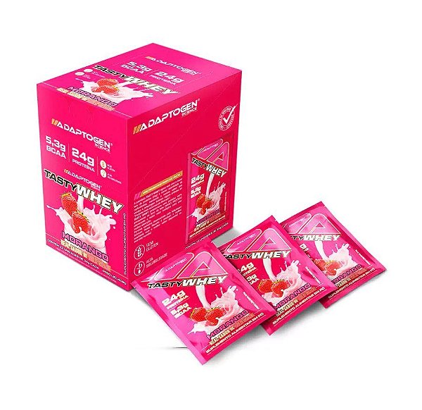PACKET TASTY WHEY MORANGO C/12 ADAPTOGEN