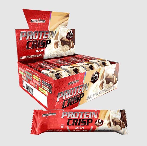 CRISP PROTEIN BAR UNID LEITE NINHO C/ CREME DE AVELÃ