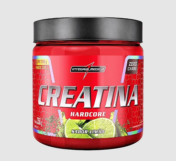 CREATINA HARDCORE LIMÃO 350G INTEGRALMEDICA