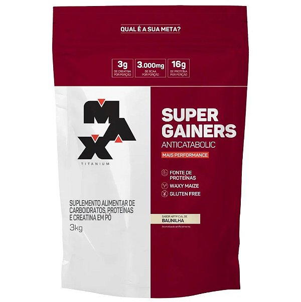 SUPER GAINERS MAX 3KG BAUNILHA
