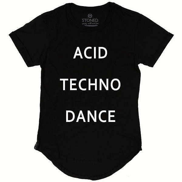 Camiseta Longline Acid, Techno & Dance