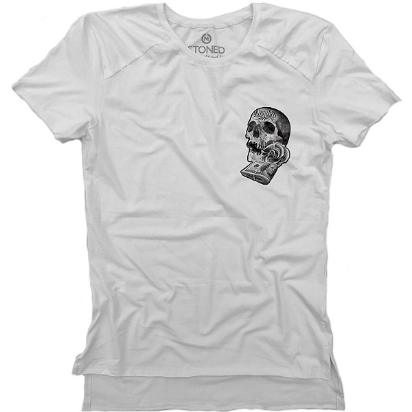 Camiseta Longline Gold Skull Dollar