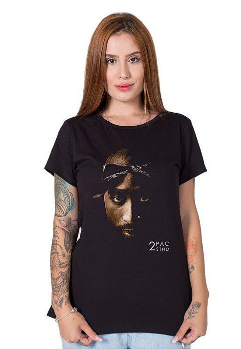 Camiseta Feminina Face 2Pac