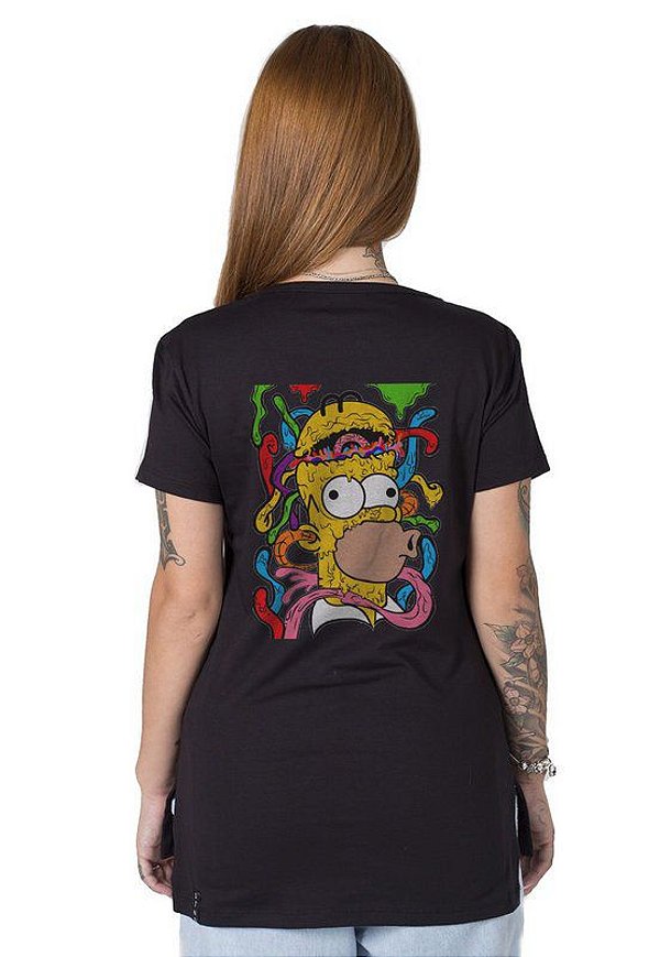 Camiseta Feminina Psycho Simp Homer