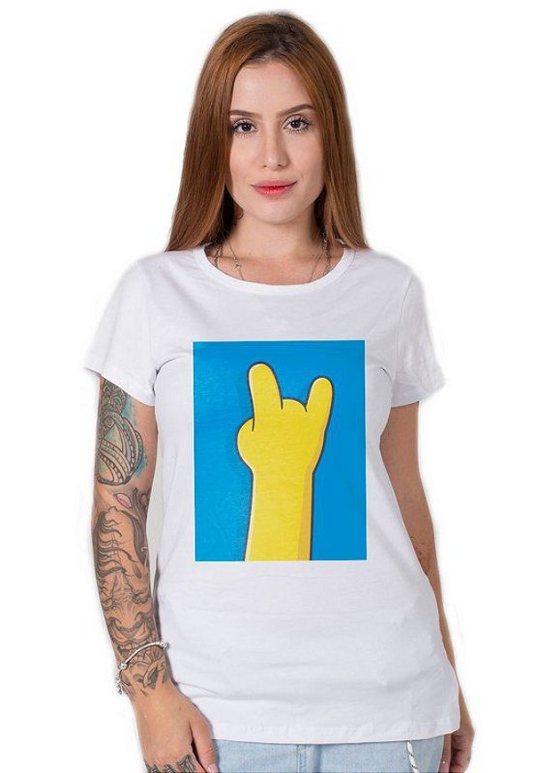 Camiseta Feminina Simpsons Hand