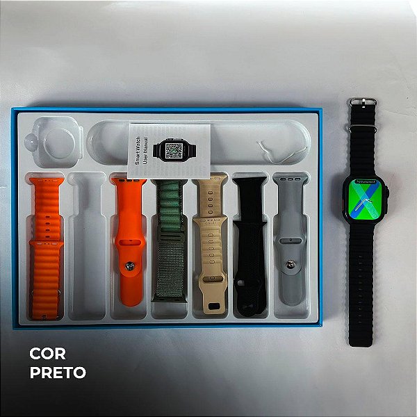 WS10-2 ULTRA | kit 7 pulseiras | Preto