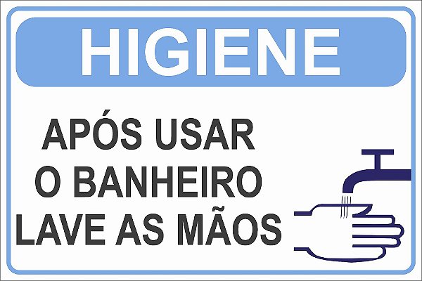 Placa Banheiro Higiene