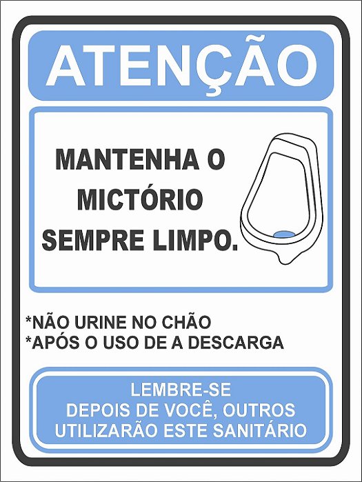 Placa Banheiro Mictório