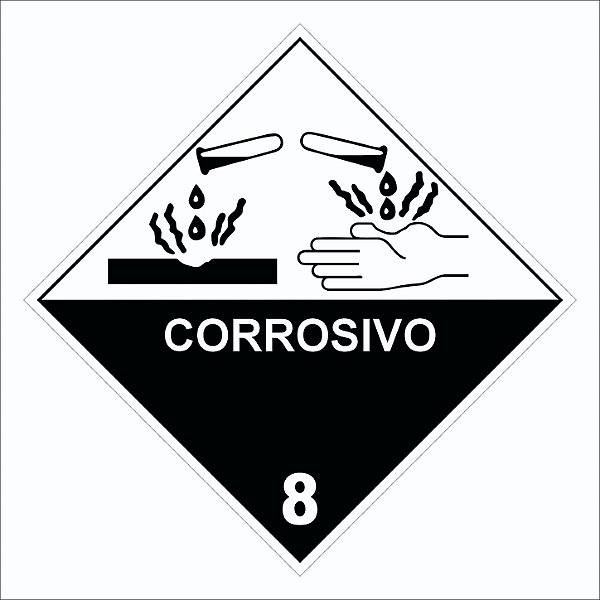 Placa Produto Corrosivo para Veículos