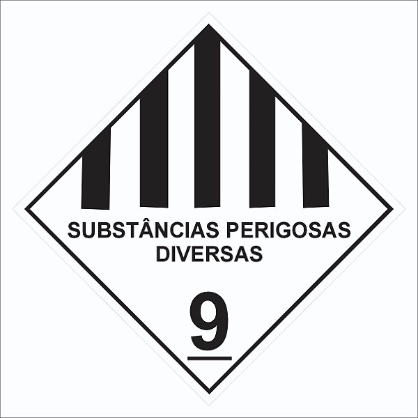 Placa Produto Substância Perigosa para Veículos