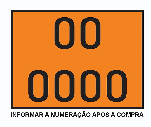 Placa ONU para Transporte de Carga