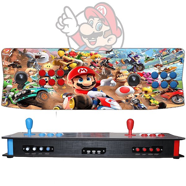 Fliperama Portátil Shark 2 Completo Mario Kart