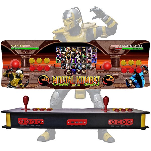 Fliperama Portátil Shark 2 Completo Mortal Kombat