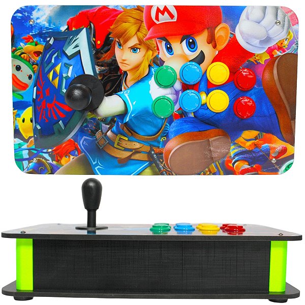 Controle Arcade USB Americano - Zero Delay - Mario 01