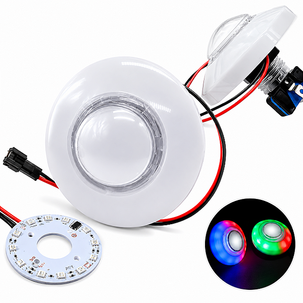 Botão 76mm - RGB para maquinas de Grua e Arcades