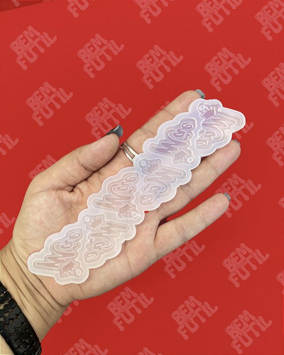 Molde de silicone Mãe Alto Relevo com 5 - Mod 7 - Coleção Dia das Mães - Silicone Alimentício
