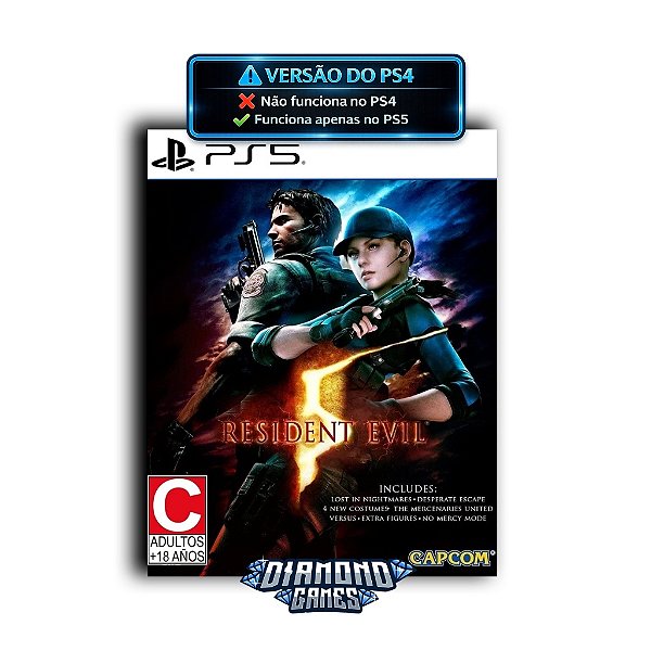RESIDENT EVIL 5 PS5 I VERSÃO DIGITAL