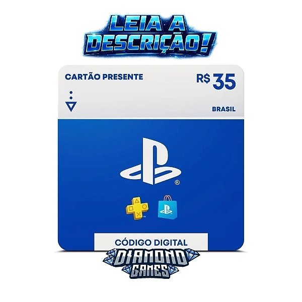 Cartão PSN R$ 35 Reais Playstation Network Brasil I LEIA A DESCRIÇÃO!