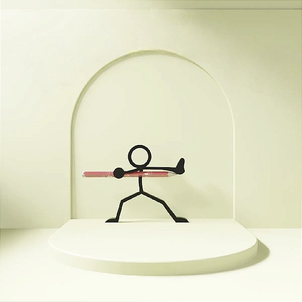 Porta Canetas Boneco Palito Lutador