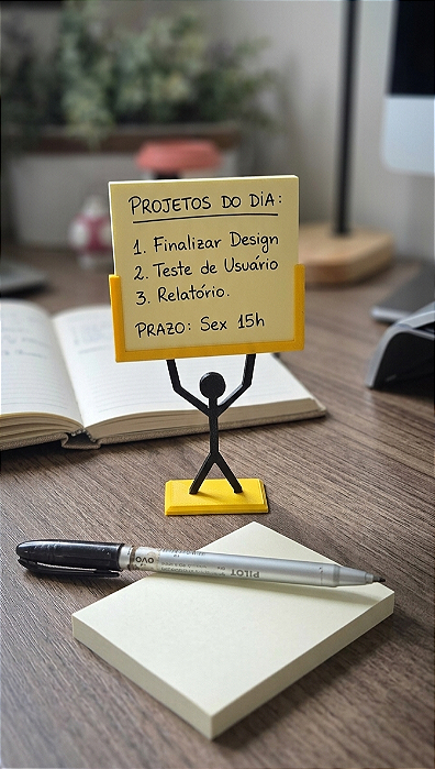 Porta Post it Boneco Palito