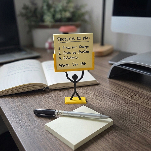 Porta Post it Boneco Palito