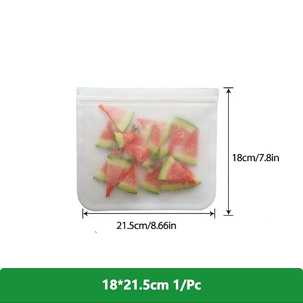 1/5/10 pçs sacos de armazenamento de alimentos reutilizáveis bpa livre freezer s