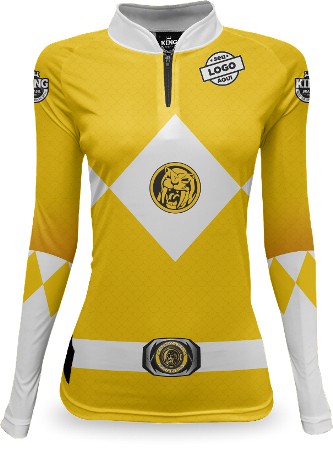 CAMISETA PERSONALIZADA KING BRASIL POWER RANGER AMARELA - CD0192