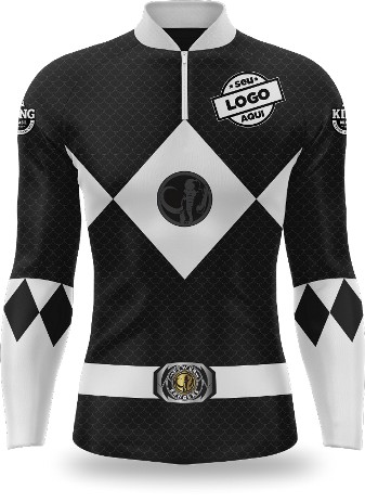CAMISETA PERSONALIZADA KING BRASIL POWER RANGER PRETO - CD0195