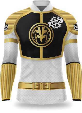 CAMISETA PERSONALIZADA KING BRASIL POWER RANGER DOURADO - CD0196