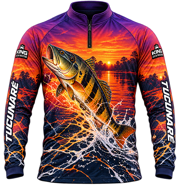 CAMISETA DE PESCA TUCUNARÉ PÔR DO SOL AMAZÔNICO UV 50+ | KING – KD00803