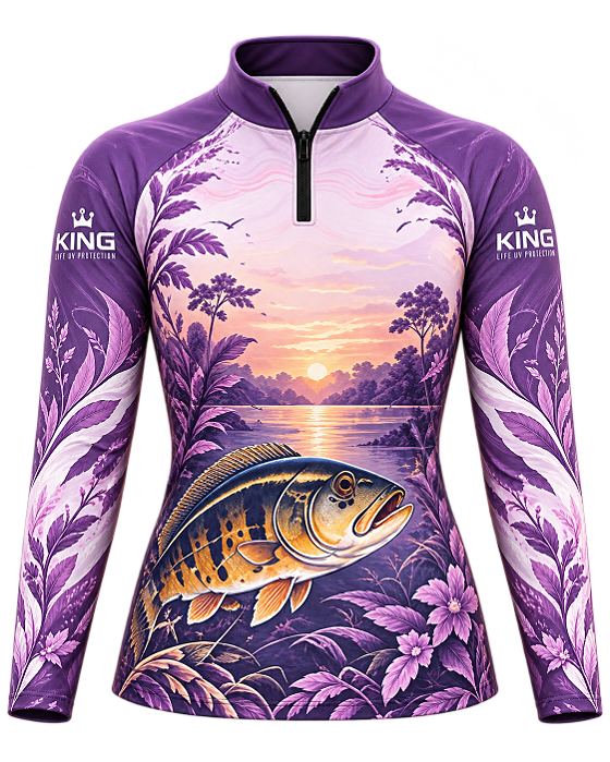 CAMISETA DE PESCA FEMININA TUCUNARÉ ENCANTO DO RIO UV 50+ | KING – KD00816