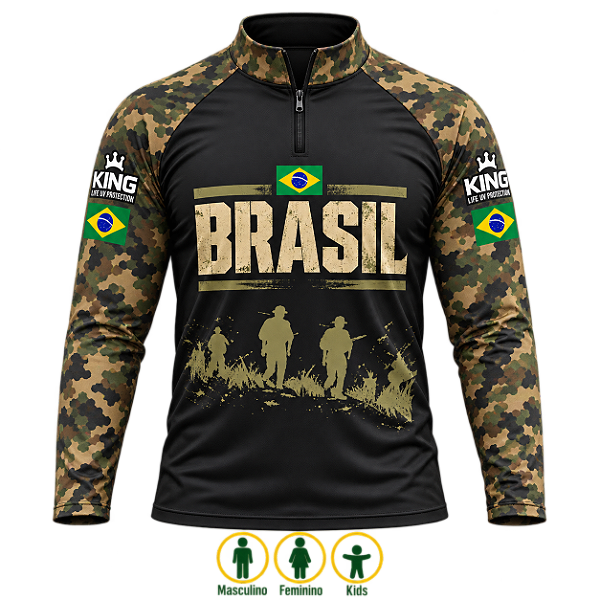 CAMISETA CAMUFLADA BRASIL UV 50+ | KING - KD01080