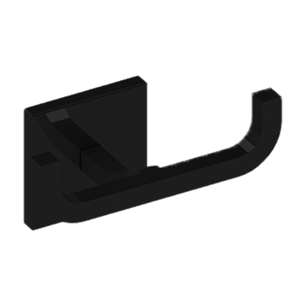Cabide Duplo Reto Quada Preto Brilhante - 05.QD04.PB
