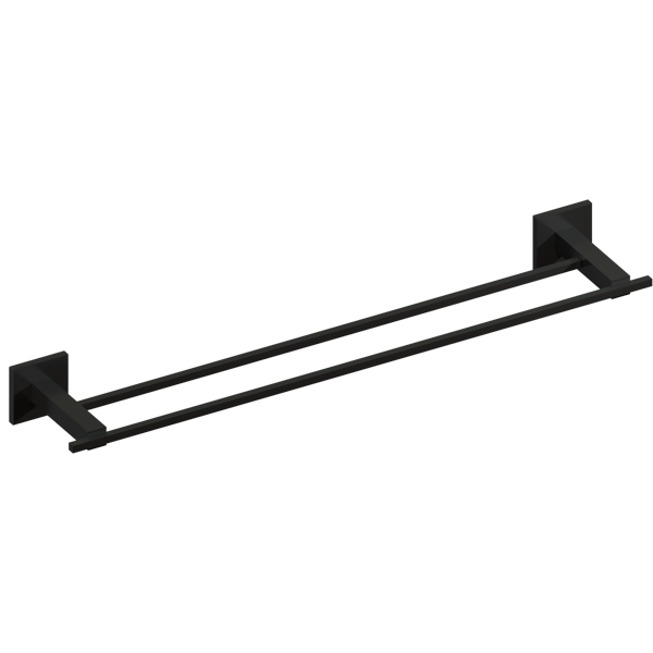 Toalheiro Duplo 60Cm Cecilia Preto Fosco - 09.CC02.PF
