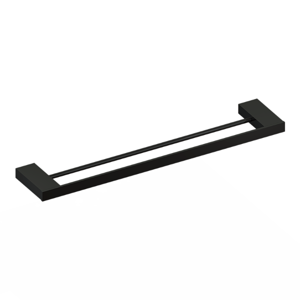 Toalheiro Duplo 60Cm Unique Preto Fosco - 09.UQ02.PF