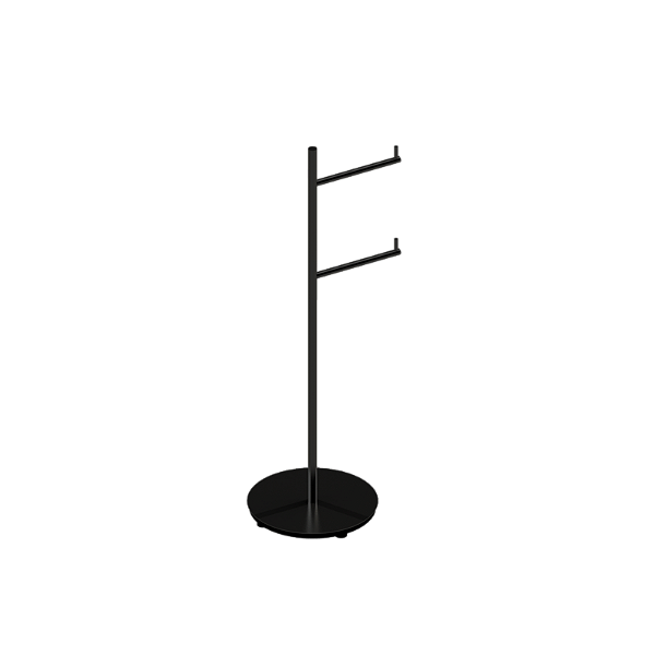 Coluna C/ Pap./Res. Round Preto Fosco - 57.RD02.PF