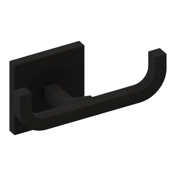 Cabide Duplo Reto Quada Preto Fosco - 05.QD04.PF