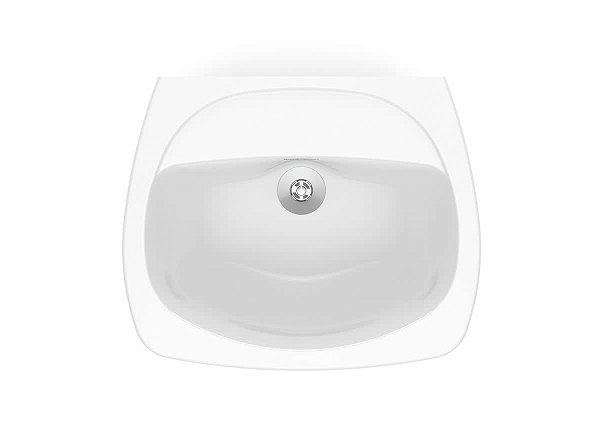 Lavatório Para Coluna 525X425 Furo Central Sem Ladrão Thema